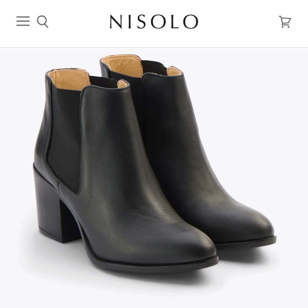 Nisolo black leather boots